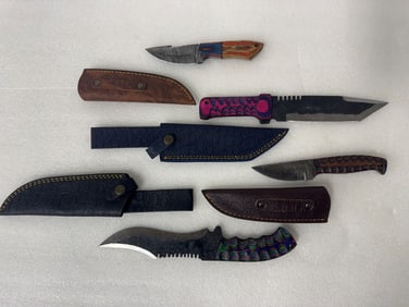 Damascus Steel Blade Knives (4)