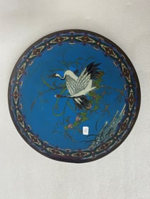Monumental Antique Cloisonne Charger