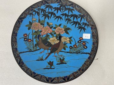 Monumental Antique Cloisonne Charger