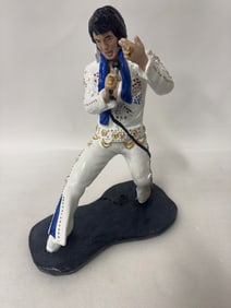 Hand Painted Elvis Presley Figure Sgd.