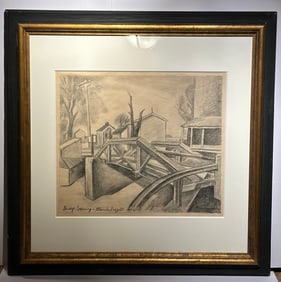 Blanche Lazzell; 20thC. American Modernist Drawing Signed