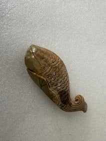 Rare Chinese Nephrite Jade Carp Figure