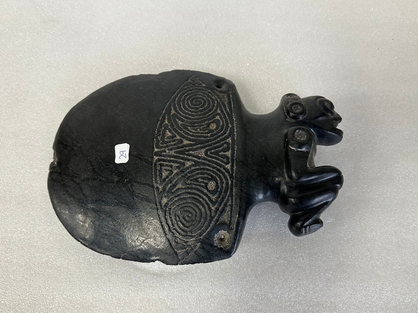 Taino Arawak Black Stoneware Tool (1 of 2)