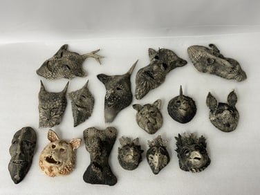 Extensive Lot of Unusual Pottery Grotesque Figures (15)
