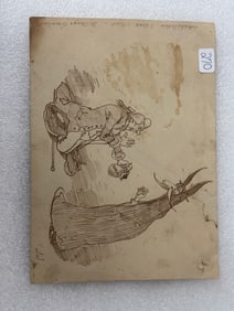 Ink Drawing Signed and Dated 1880