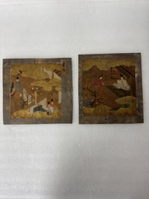 Pr. Pre-Edo Gilded Paintings on Silk