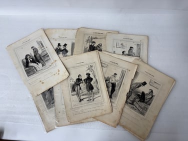 Important Set Paul Gavarni Lithographs