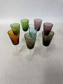 Art Glass Vintage Liquer Glasses (8)