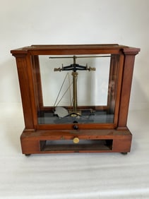 Antique Brass Scales in Case