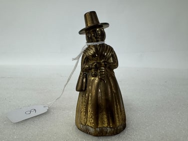 Antique 19th C Victorian Brass Hand Bell