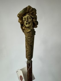 Walking Stick with Cavalier & Gilt Head