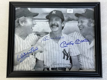 Ford/Martin/Mantle Sgd. Photo with COA