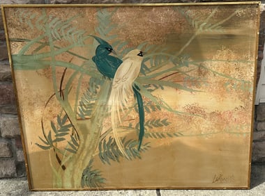 Lee Reynolds Burr; Oil Birds in Tree