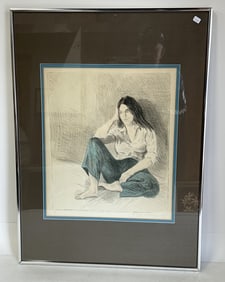 Raphael Soyer Lithograph, Signed.