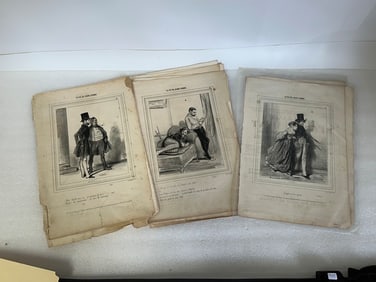 Gavarni 19th C Engravings, Les Debardeurs (16)