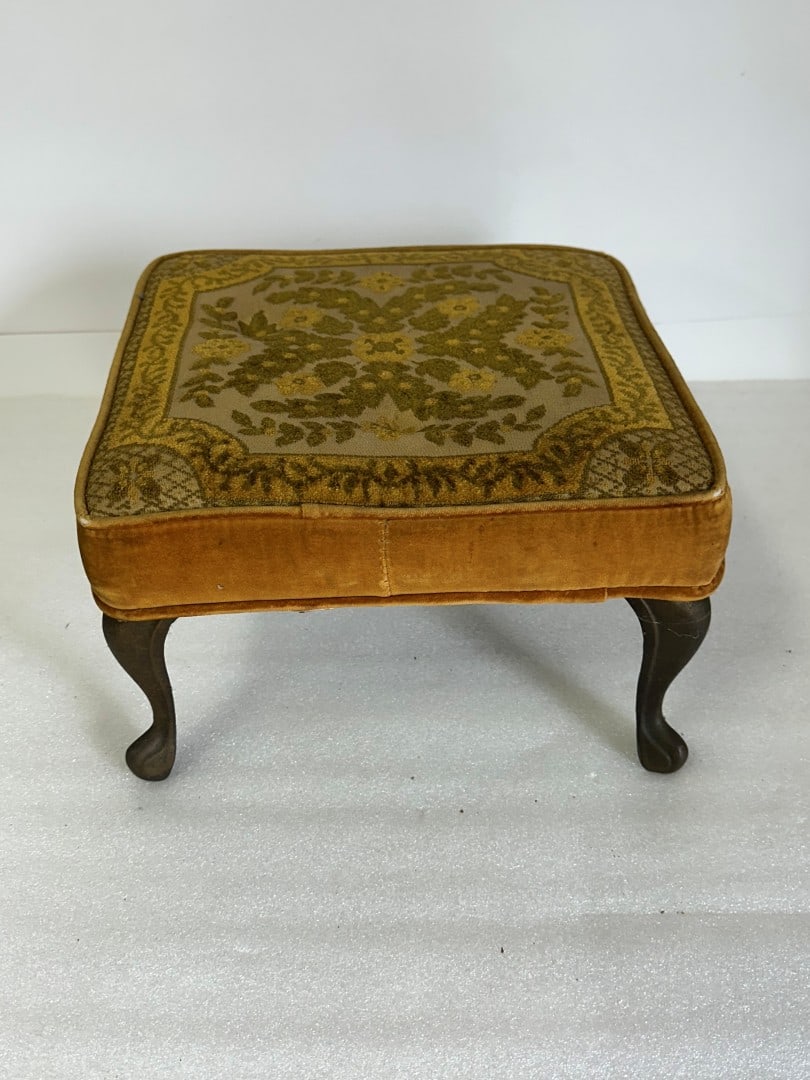 Antique Upholstered Footstool (1 of 3)