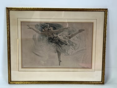 20thC. French Art Deco Etching Signed