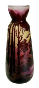 Galle Scenic Cameo Glass Vase