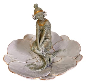 Austrian Art Nouveau Figural Porcelain Centerpiece