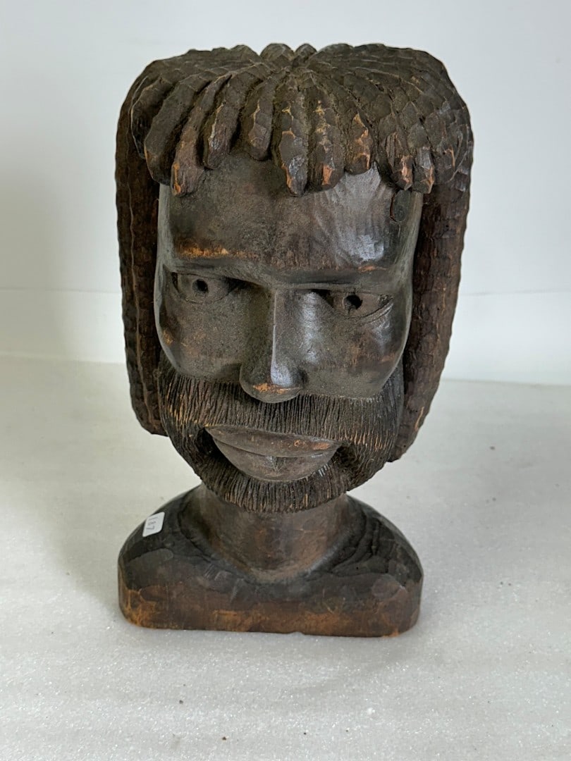 Peter James Sgd. Wooden Carving (1 of 5)