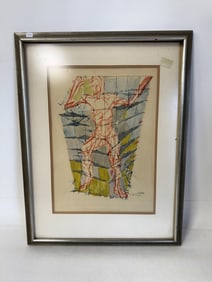 Jacques Villon Lithograph En Colere Sgd.