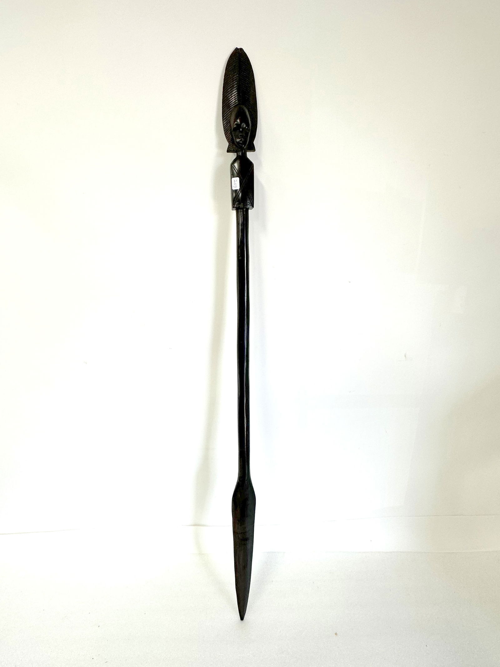 African Ebonized Figural Walking Stick (1 of 4)