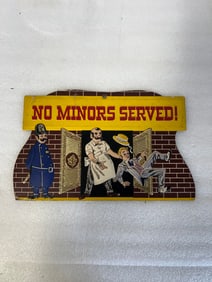 No Minors Served Sign