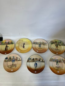 Royal Doulton Dickens Ware Plates & a 7th