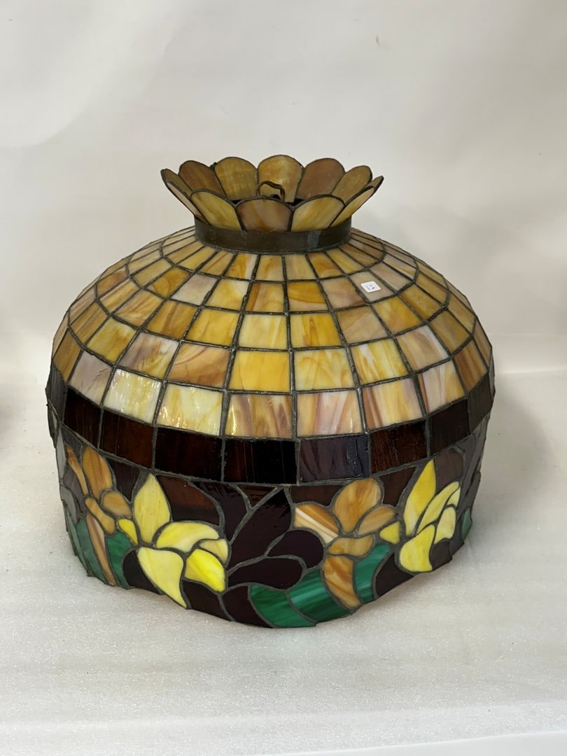 Antique Leaded Glass Dome (1 of 3)