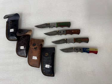 Damascus Steel Blade Knives (4)