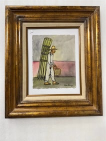 Diego Rivera Watercolor Sgd.
