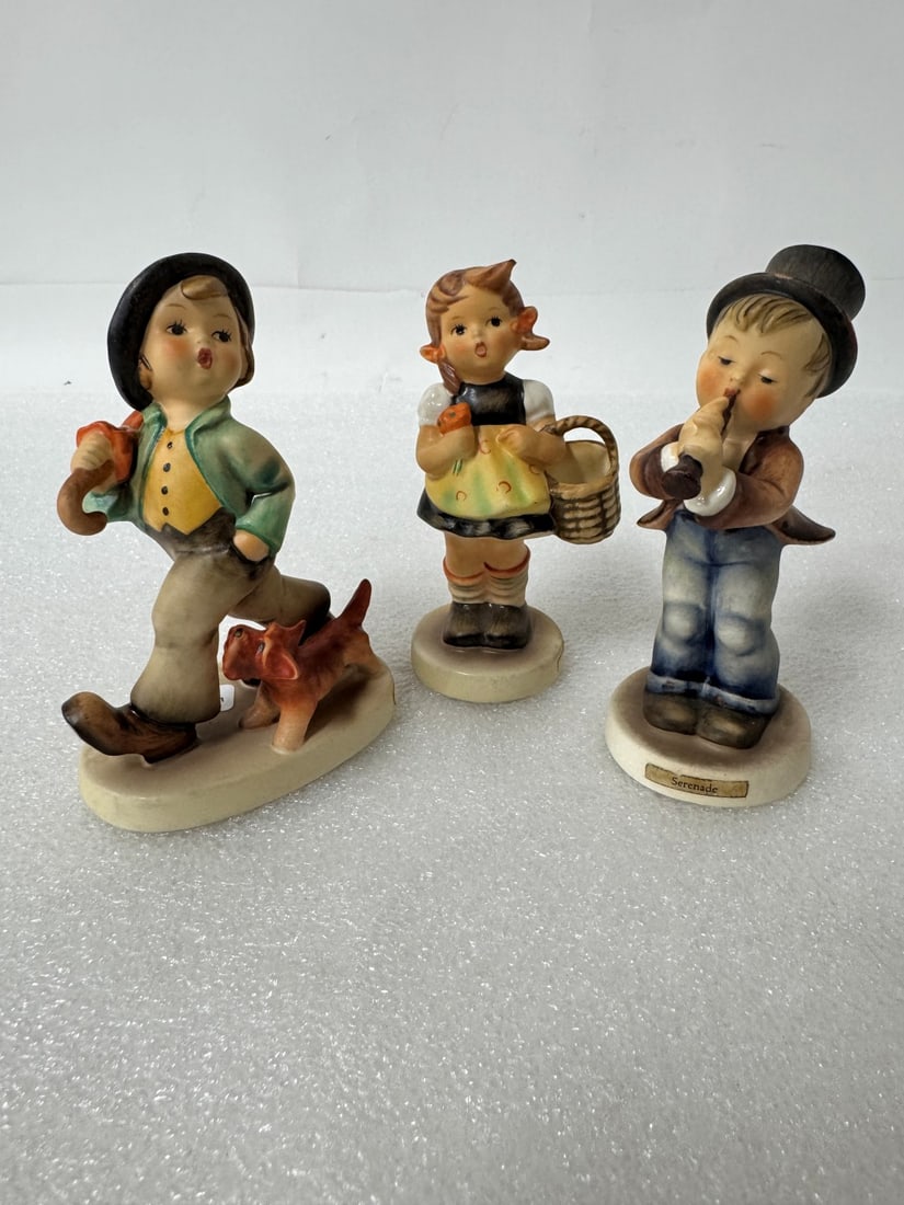 Hummel Figurines (3): Sister, Serenade and Trolling Along