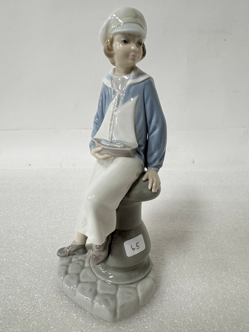 Lladro Figure Boy with a Yacht (1 of 2)