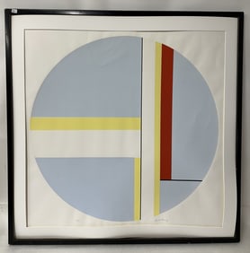 Ilya Bolotowsky. 20thC. Modernist Screen Print Signed