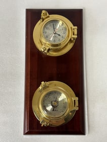 Seth Thomas Seaside Clock and Barometer.