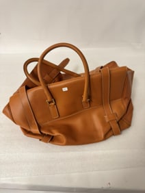 Leather Satchel Giorgio Armani