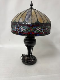 Vintage Jeweled Leaded Lamp
