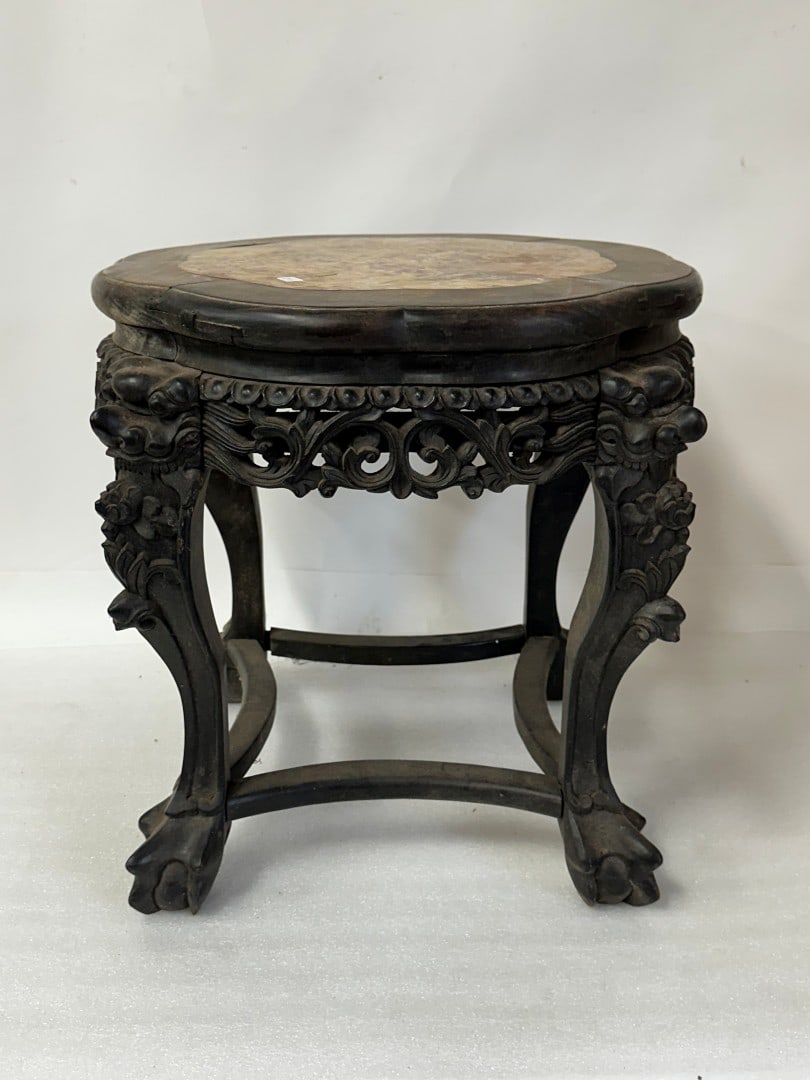 19th C. Oriental Teakwood Table (1 of 5)