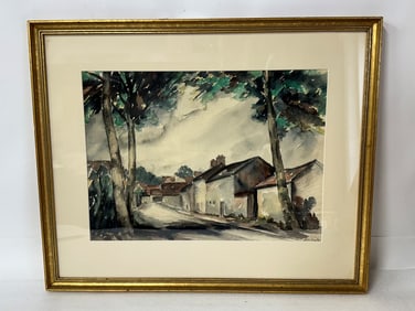 J. W. Taylor. Watercolor. Sgd.