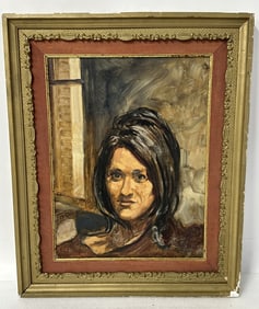 Oil on Board. Mexican Woman