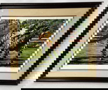 Ltd. Ed.Litho Celeste Susany: Signed ower right. Numbered LL> 299/750 Entiitled John Henry Gallery Matted and framed. 31" x 37: