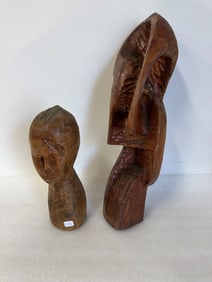 Wood Carved Figure & Sculpture(2)