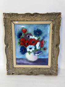 Max Karp Enameled Painting
