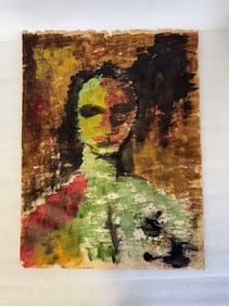 Watercolor Green Woman