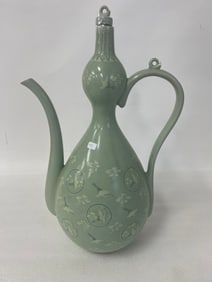 Antique Asian Celadon Large Pot