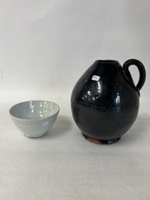 Ironstone Bowl and Pottery Jug