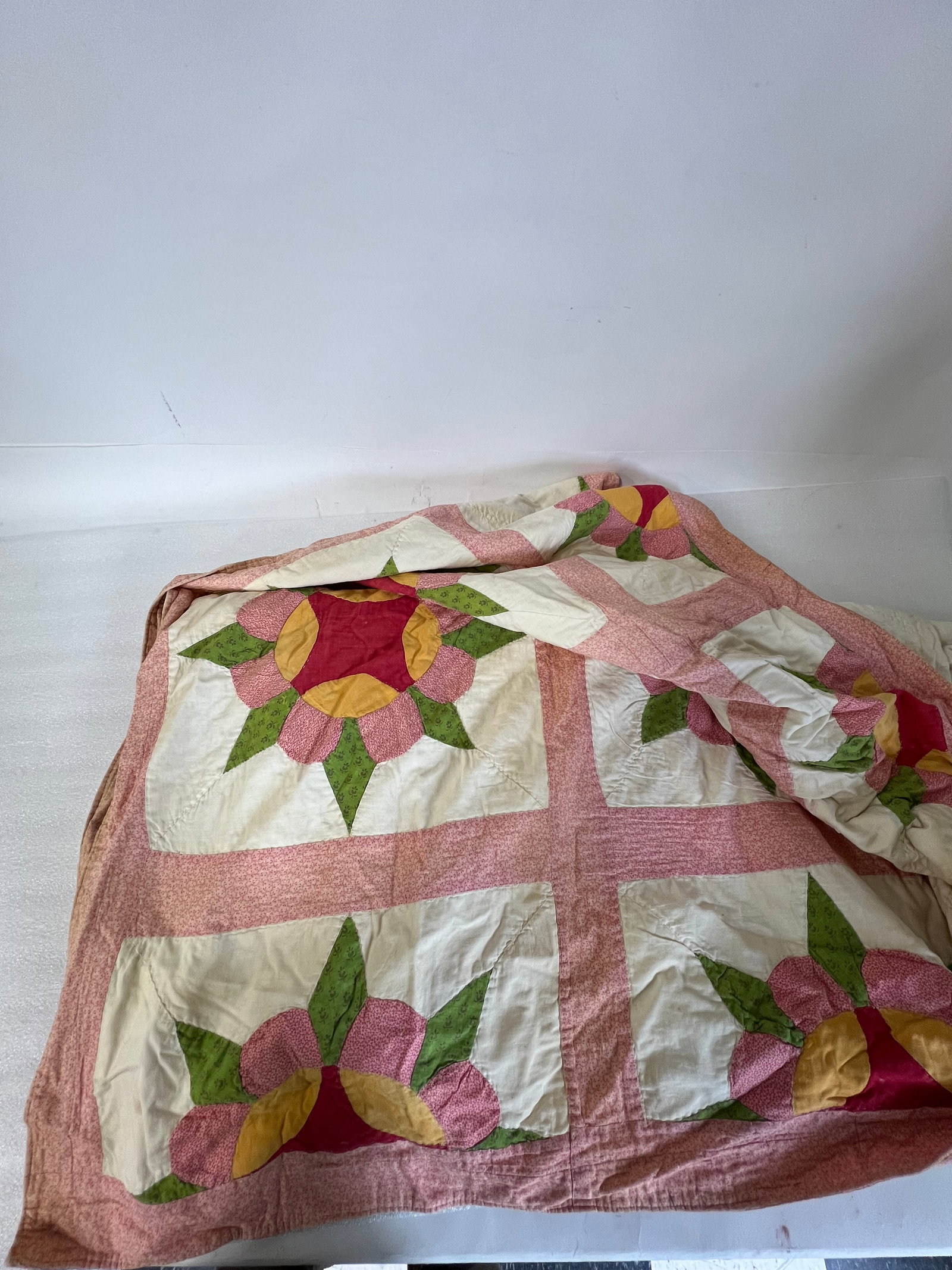 Antique Patchwork Quilt: As pictured 71" X 18"