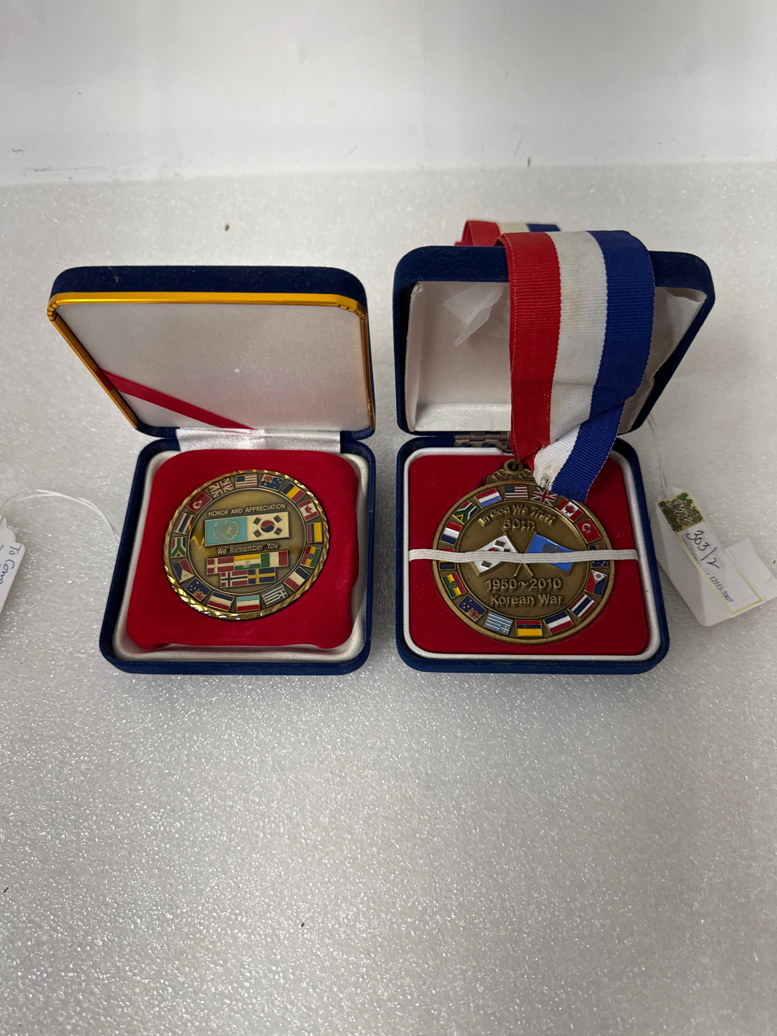 Large Medals. Korean War 60th Anniversary: Meritorious Medal and Military Merit medal