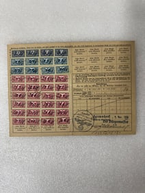 Nazi Document with Stamps