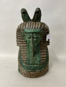 Large Wood Carving of Tutankhamm